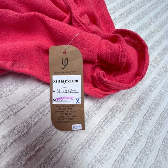 Gauzey Women's V-Neck Sleeveless Asymmetric V. Joyce Dress Pink Size Large New - Picture 4 of 10